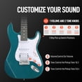 thumbnail image 4 of Favory Electric Guitar Kit for Students - 5W AMP Included, Portable Carry Bag & Full Accessories (Strap + Strings), Ideal for Beginners' Practice & Entry-Level Learning,Blue, 4 of 6