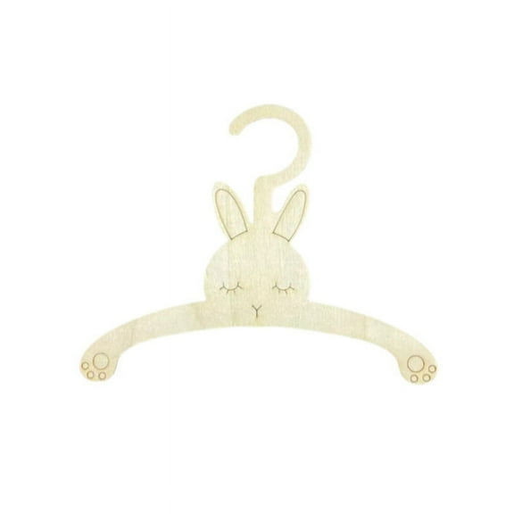 20PCS Cute Wooden Clothes Hanger Wall Hanging Coats Rack Baby Clothings Storage Organizer Wood Display Holder D