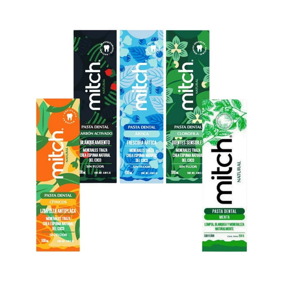 Pasta Dental Mitch Premium Surtido 100ml + 1 Menta 150g