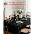 thumbnail image 2 of VEVOR Black Tablecloths for Rectangle Tables, 6 Pack, 70 x 120 Inches, Reusable and Machine Washable Table Clothes, Wrinkle-Resistant Polyester Fabric Table Covers for Wedding, Party, Banquet, 2 of 9