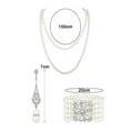 thumbnail image 5 of Primegos 3 Pcs/Set Faux Pearl Jewelry Set 1920s Vintage Luxury Style Multi-layered Celebrity Star Formal Party Banquet Wedding Jewelry Necklace Earrings Bracelet Set, 5 of 7