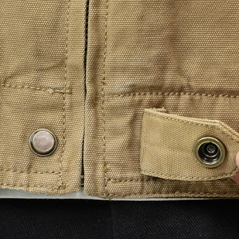 Awdenio Men's Jacket Retro Style Zipper Opening And Closing Work
