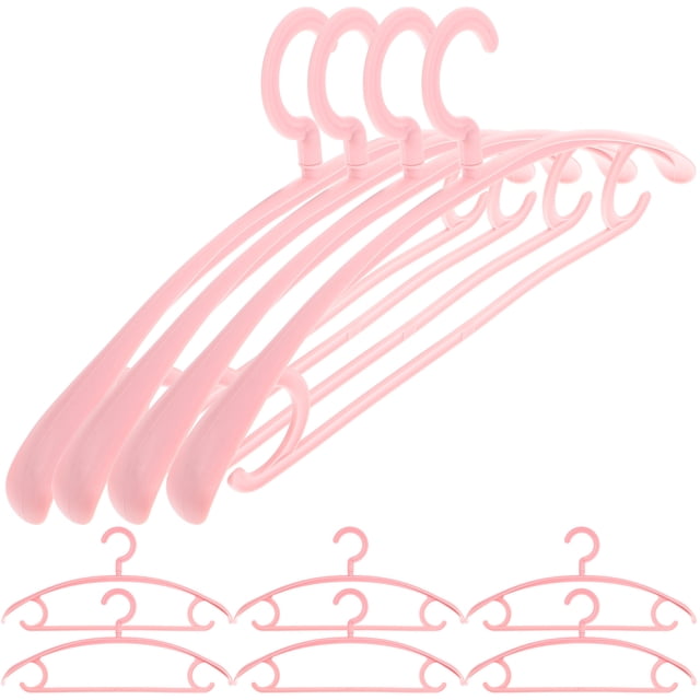 ADDHAT 10Ud Percha De Ropa Rosa Plástico Antideslizante Para Almacenamiento Resistente Y Sin Marcas