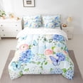 thumbnail image 2 of YST Blue Hydrangea Bedding Comforter Set, 7-Piece, Floral, Queen, 2 of 4