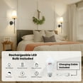 thumbnail image 5 of Battery Operated Wall Sconces with Remote Control,Wall Sconces Set of Two,3000K-5000K 3 Colors Rechargeable Wireless Wall Light for Bedroom, Hallway, 5 of 6