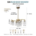 thumbnail image 7 of 16 Inch Elegant Crystal Pendant Light Chrome Finish Modern Two Tiered Chandelier for Kitchen Island Dining Room Living Room, 7 of 7