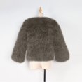 thumbnail image 6 of GiLiling Toddler Girls Faux Fur Jacket Open Front Fur Cardigan Trendy Shaggy Jacket Kids Girls Furry Coat Thicken Winter Coat (Khaki, 3-4 Years), 6 of 6