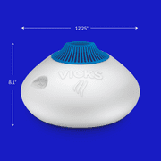 Vicks Warm Steam Vaporizer Humidifier with Night Light, 1.5 gal, 600 Sq. ft, White, V150SGNLUPCV2