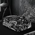 thumbnail image 5 of meiyoeat Monochrome Paisley Zipper Queen Comforter Set with Fitted Sheet and 2 Pillowcases,Bold Pattern Zipper Bedding Set For Adults,Black White,Black Reversible,4-Piece, 5 of 7
