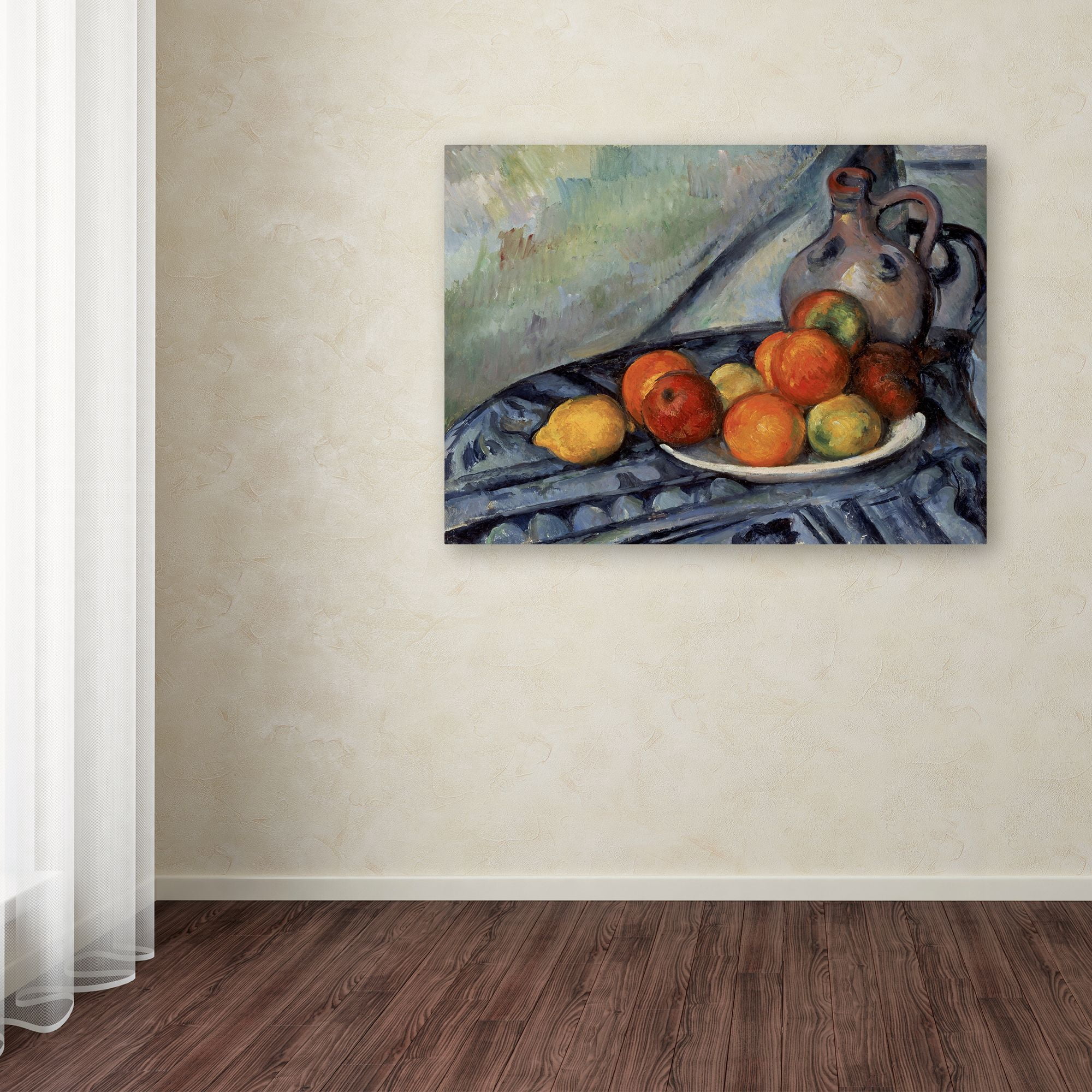 Trademark Fine Art 'Fruit And A Jug On A Table' Canvas Art by Cezanne