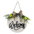 thumbnail image 3 of Welcome Door Sign Wooden Wreath Wall Plaque with Durable Wood Material for Home Office Balcony Use, 3 of 9