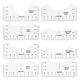 thumbnail image 1 of 8pcs T-shirt Ruler Guide Size Chart T-shirt Guide T-shirt Measuring Tool, 1 of 4