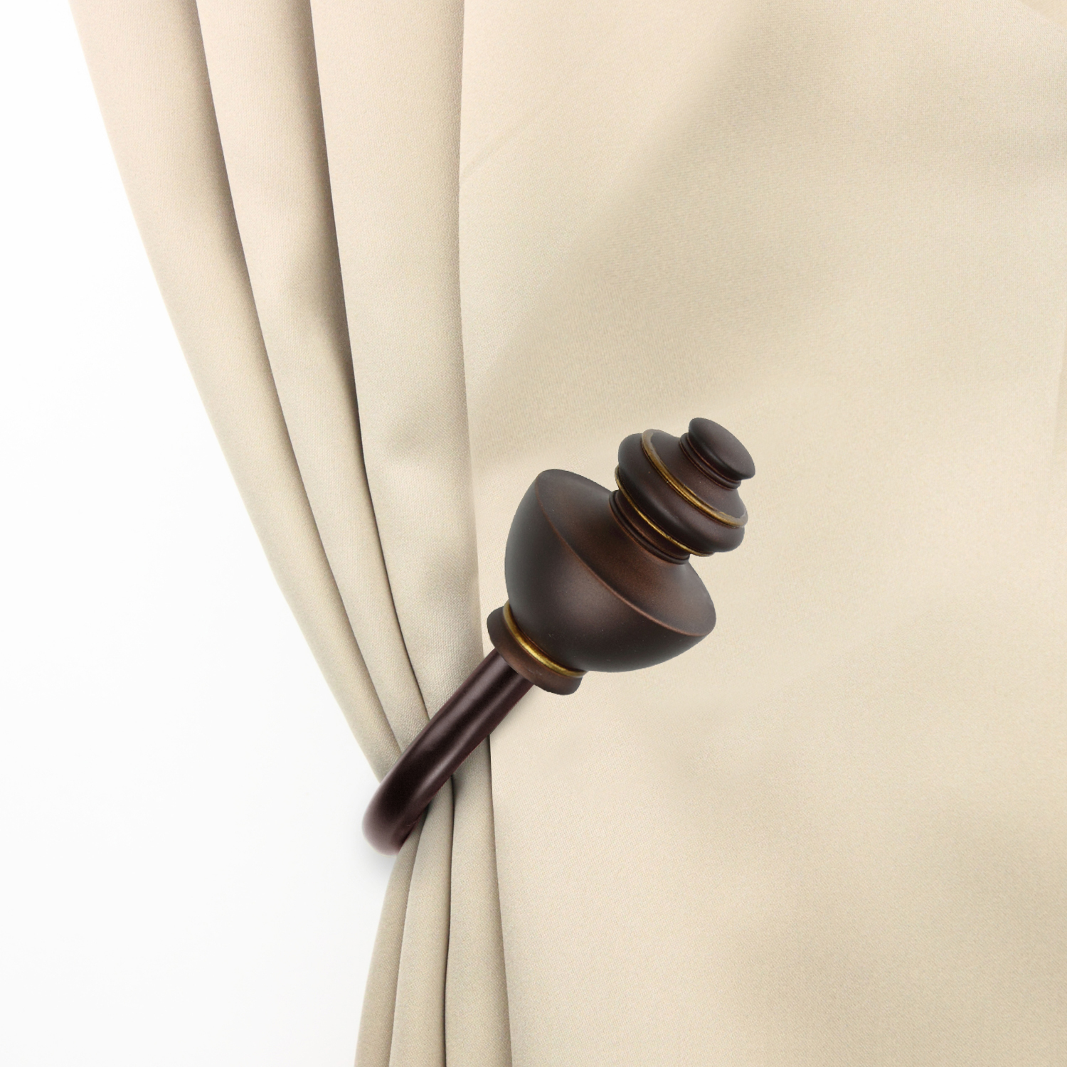 Paola Curtain Holdback Pair in Cocoa