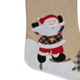 thumbnail image 3 of Northlight 19" Beige and Red Burlap "Ho Ho Ho" Santa Claus Christmas Stocking, 3 of 4