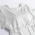 thumbnail image 5 of JGGSPWM Womens Solid Short Sleeve Tops Crewneck Build in Bra Blouse Plus Size Shirts Summer 2023 Tunic Tees Tshirts Silver XXL, 5 of 8