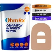 OhmRx Omnipod 5 Adhesive Patches Waterproof Strap - Pre Cut Pack of 25 Tan Color Lasts 10-14 Days - Omnipod 5 Accessories Compatible with Dash, Classic & Omni Pod 5 Strap