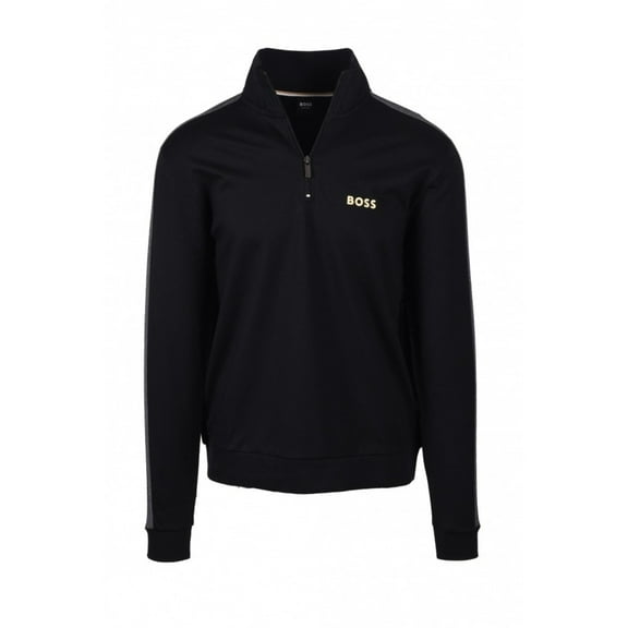 Hugo Boss Men's 1/4 Zip Tracksuit Jacket, Black