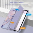 thumbnail image 4 of Fintie Hybrid Slim Case for iPad Pro 13-inch (M5) 2025 / (M4) 2024, Shockproof Cover with Clear Back Shell & Pencil Holder, Lilac Marble, 4 of 10