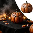thumbnail image 2 of Artisan Pumpkin Tabletop Decor, Kiln-Fired Handcrafted Figurine for Fall and Halloween Display, 2 of 6