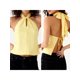 thumbnail image 2 of Camisetas de tirantes halter de verano para mujer, color liso, sin mangas, sin espalda, con lazo, estilo chaleco corto para fiesta., 2 of 9