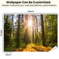 thumbnail image 3 of Peel and Stick Wallpaper Beautiful morning forest Sun rays spring forest Modern Art Wall Mural Decor Self Adhesive and Removable 100in x 144in, 3 of 8