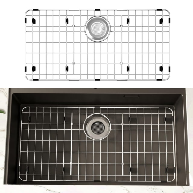 Dpzm Protector De Fregadero De Acero Inoxidable De 27,5 X 13,5 Protectores De Fregadero Para Fregadero De Cocina Rejilla De Fregadero Rejilla De Fregadero Para Fondo Con Drenaje Trasero Rejilla De Fre