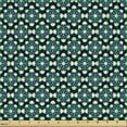 thumbnail image 2 of Ambesonne Geometric Fabric by the Yard Upholstery, Nature Inspried Bloom, 1 Yard, Blue Cream Black, 2 of 5