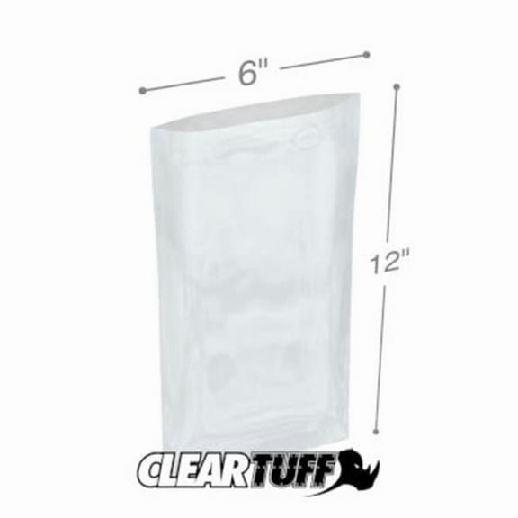 International Plastics PB10612 6 x 12 in. Clear Poly Bags, 0.00125 Gauge - Case of 1000