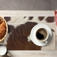 thumbnail image 3 of Cow Skin Placemats Set of 4, Farm Animal Brown Cowhide Print Cow Placemats Heat Resistant for Dining Table 4 PCS, 3 of 5
