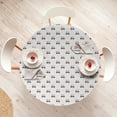 thumbnail image 4 of Ambesonne Golf Fitted Round Tablecloth, Carts Pattern Golfing Stroke, 36"- 40" Diameter, Red Charcoal Grey, 4 of 5
