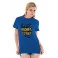 thumbnail image 4 of A Higher Power Religious Faith Plus Size Crewneck Graphic Tee Shirt Brisco Brands 3X, 4 of 5