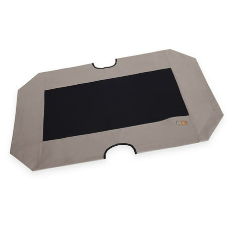 UPC: 0655199637324 | K&H Pet Products Original Pet Cot Replacement Cover (Cot Sold Separately) Taupe/Black X-Large 32 X 50 Inches