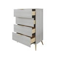 thumbnail image 4 of Castle Place Glam 4 Drawers Wooden Dresser, Light Grey, 4 of 7