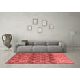 thumbnail image 3 of Ahgly Company Indoor Round Abstract Red Modern Area Rugs, 6' Round, 3 of 4