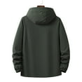thumbnail image 3 of M-5X Plus Size Rain Jackets for Men with Pockets and Hooded Zip Up Hoodies Casual Lightweight Solid Color Long Sleeve Hiking Outerwear Raincoats, 3 of 7