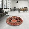 thumbnail image 3 of Ahgly Company Indoor Square Traditional Rust Pink Persian Area Rugs, 8' Square, 3 of 6