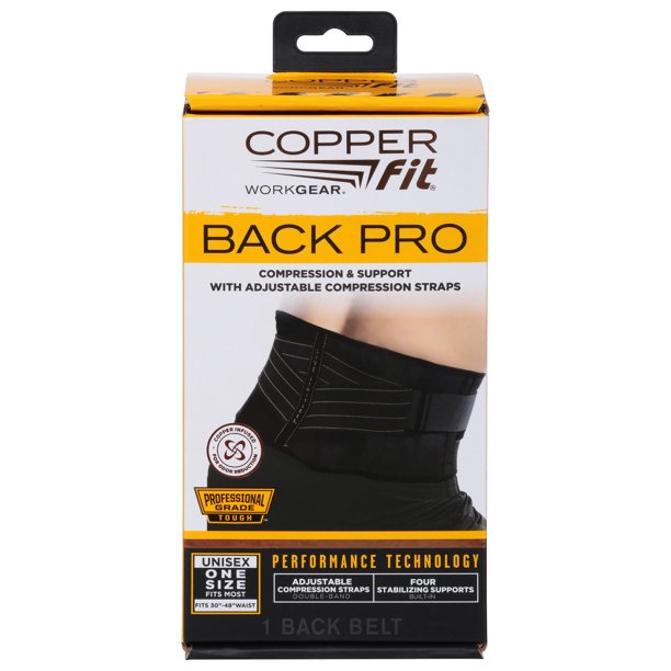 Copper Fit Work Gear Back Support Belt Pro, Compression, Support