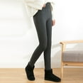 thumbnail image 2 of yoeyez Leggings for Women,Warm Fleece Lined Leggings Winter Thick Thermal Tight Elastic Workout Yoga Trousers Wool Pants, 2 of 7