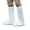 White, variant on Tall Rain Shoe Covers Non Slip Pvc Boot Covers With Zipper & Fastening Strap Foldable Rain Overshoes For Outdoor Commuting Travel(White-42Cm)