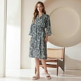 thumbnail image 2 of Gifts for Women Robe for Women Fleece Loungewear Oversized Warm Women's Robes Bath Womens Bathrobe Grey, 2 of 5