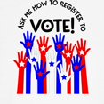 thumbnail image 3 of CafePress - Ask Me How To Register To Vote Red Blue T Shirt - 100% Cotton Ringed T-Shirt, 3 of 4