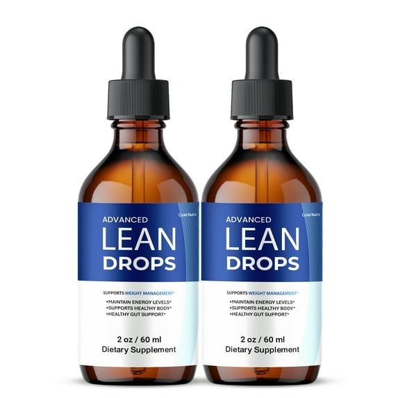 (2 Pack) Lean Drops Liquid Supplement, LeanDrops Max Strength Supplement, All Natural Formula, 60 ML per Bottle