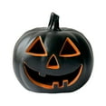 thumbnail image 2 of Estatua de calabaza de Halloween para jardín, centro de mesa, decoración de Halloween, lámpara LED de calabaza para hogar, césped, balcón, interior Negro, 2 of 8