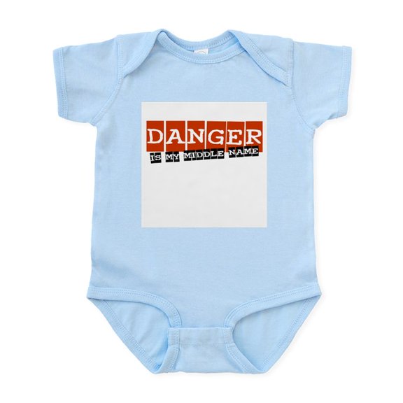 CafePress - Danger Is My Middle Name Infant Bodysuit - Baby Light Bodysuit, Size Newborn - 24 Months