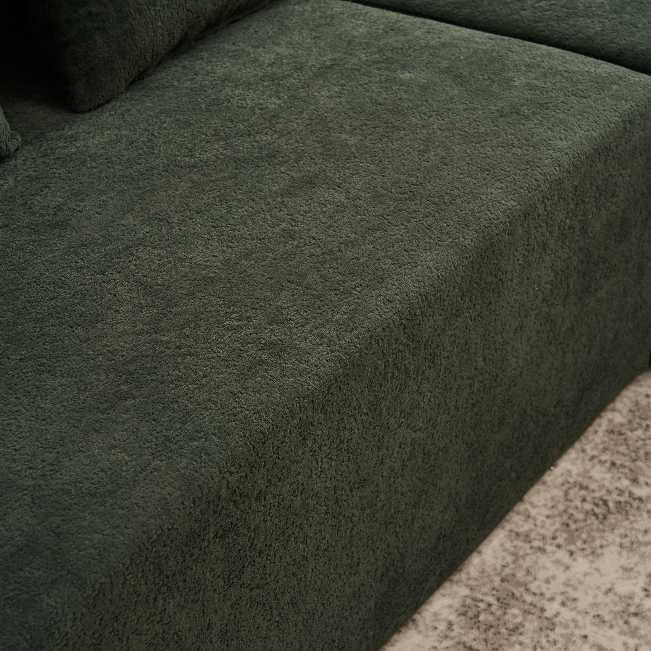 Aukfa 130" Oversized Cloud Sectional Couch Modular Sofa for Living Room, Installation Free, Green