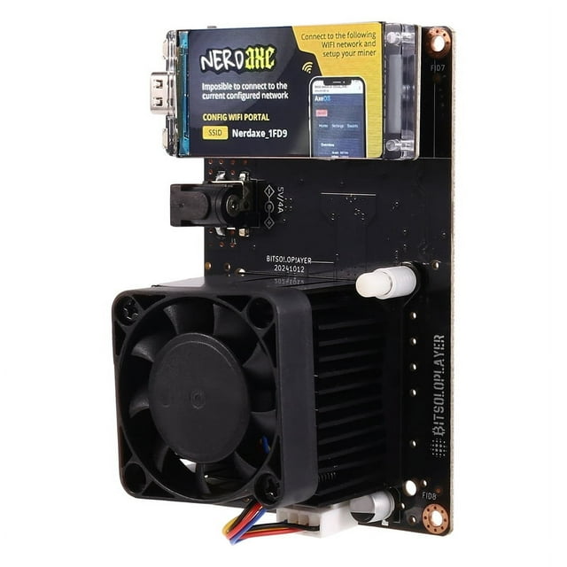 NerdAxe NerdMiner Miner 500Gh/S Solo Lottery BTC Miner BM1366 ASIC Chip Lottery Mining Miner Enchufe UE