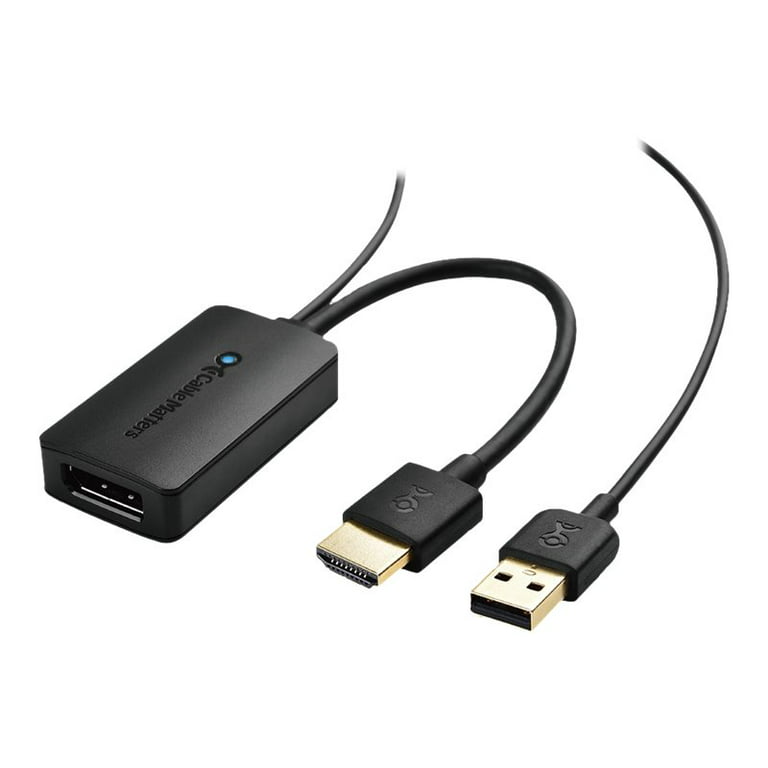 Fremsyn hobby Ledelse Cable Matters HDMI to DisplayPort Adapter (HDMI to DP Adapter) Supporting  4K Black - Walmart.com