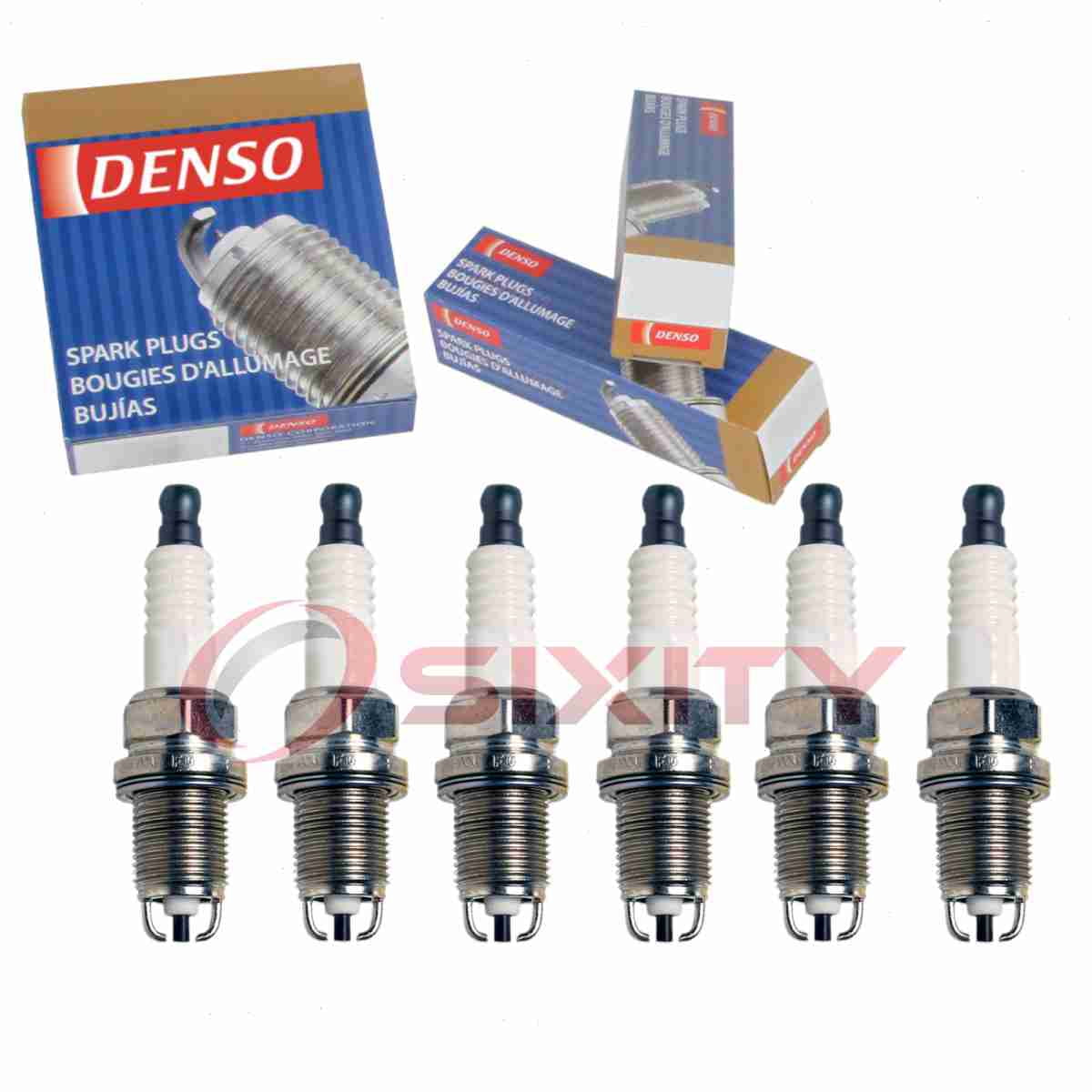 6 pc DENSO 3194 Standard Spark Plugs for 90919-01192 94856823 94859009 K16TR11 Ignition Wire Secondary