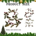 thumbnail image 3 of Clearance! 4FT Lighted Christmas Garland Pre Lit With LED Lights Battery Operated Rustic Christmas Garland Decorated With Red Berries Pineneedle For Mantle Stairs Wall, 3 of 9