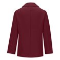 thumbnail image 5 of tklpehg Womens Blazers for Work Casual Lightweight Blazer Open Front Lapel Long Sleeve Work Office Blazer Jacket Fall Coat Long Sleeve Leisure Solid Color Overcoat Loose Outwear Red XL, 5 of 7